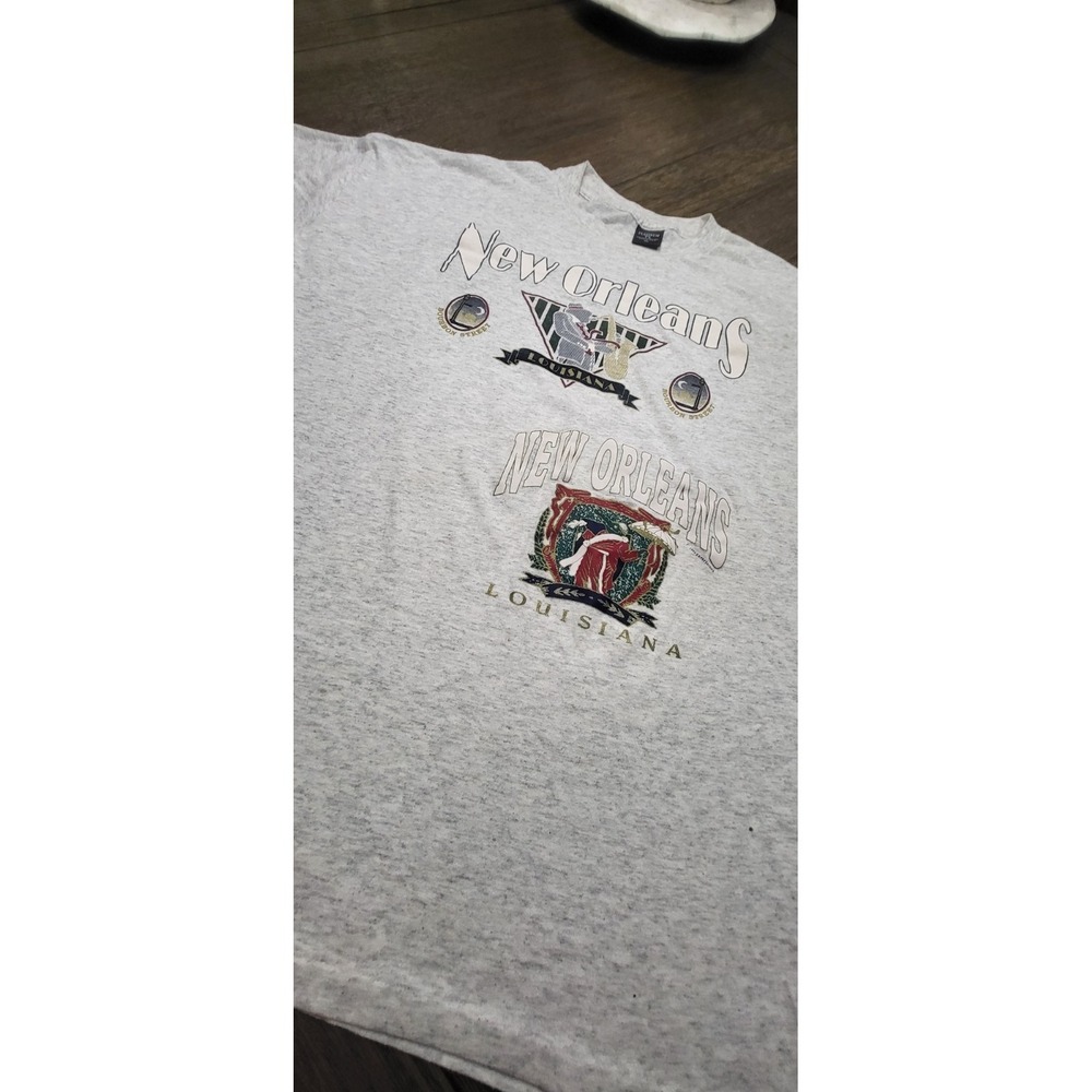 Rare 1994 Gray New Orleans Jazz Vintage Single Stitch T Shirt‎ 4XL